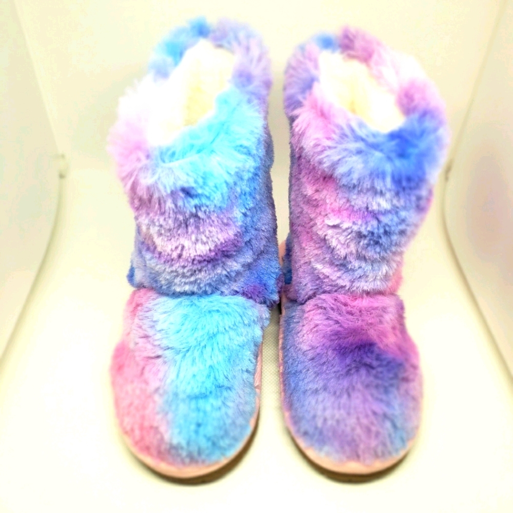 Cotton candy colored boots